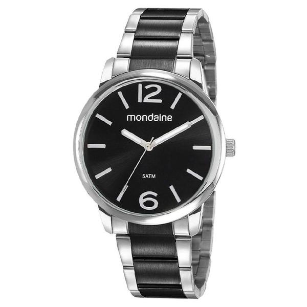 Relógio Feminino Mondaine Preto e Prata 53819LPMVCE2