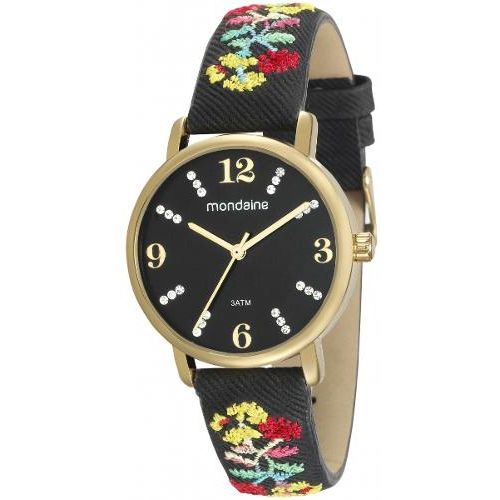 Relógio Feminino Mondaine Pulseira Bordada - 99214lpmvdh2