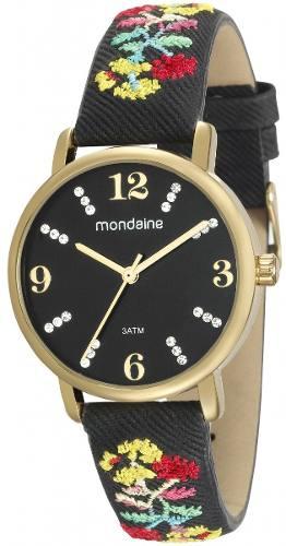 Relógio Feminino Mondaine Pulseira Bordada - 99214lpmvdh2