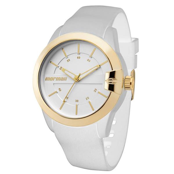 Relógio Feminino Mormaii Analógico Branco e Dourado MOPC21JAG/8B