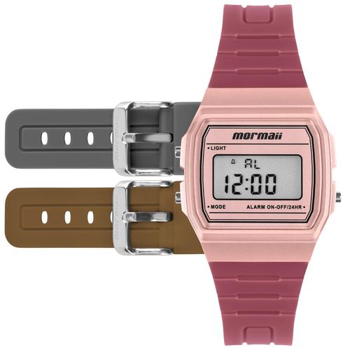 Relógio Feminino Mormaii MOJH02BE/T8J Digital 36mm Borracha Rosa