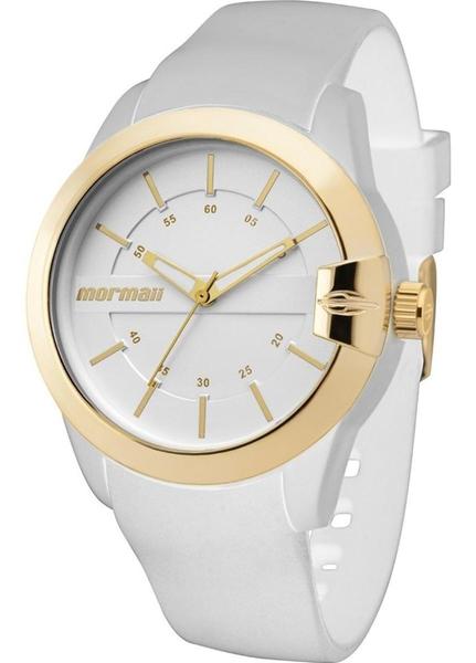 Relógio Feminino Mormaii Mopc21jag8b Branco Dourado Original