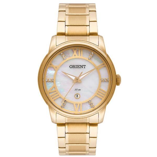 Relogio Feminino Orient Dourado Algarismo Romano Inox Prova Dagua FGSS1148 B3KX