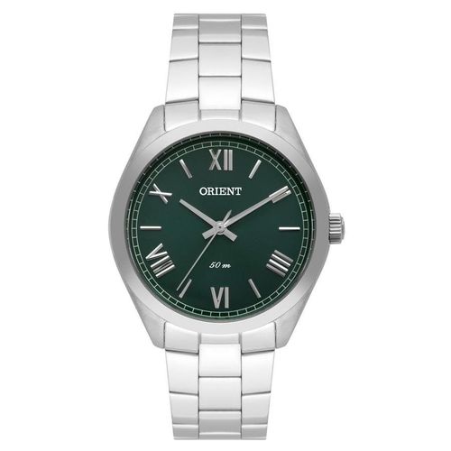 Relogio Feminino Orient Prata Fundo Verde FBSS0070 E3SX