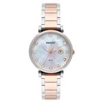 Relogio Feminino Orient Rose com Prata Pedras Swarovski