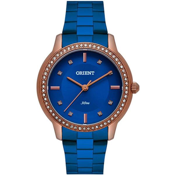 Relógio Feminino Orient Swarovski FTSS0081 D1DX Azul Rose, Clássico OFERTA!