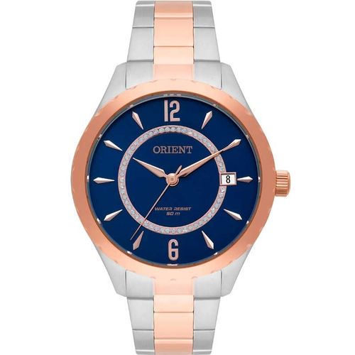 Relógio Feminino Orient Swarovski Ftss1118d2sr - Prata/rosê