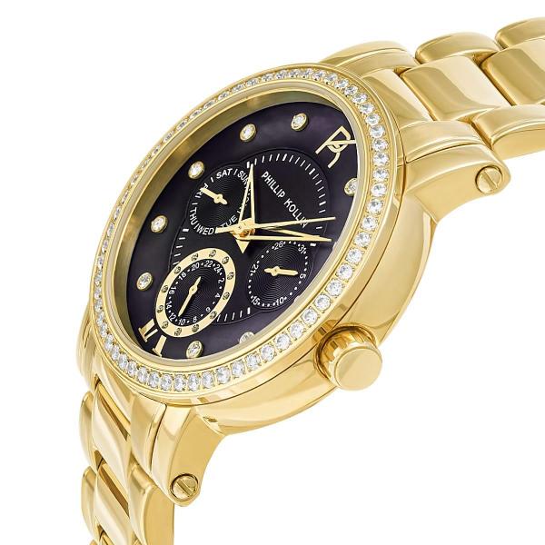 Relógio Feminino Phillip Kollin Bali Gold Ref Zy28065u Black