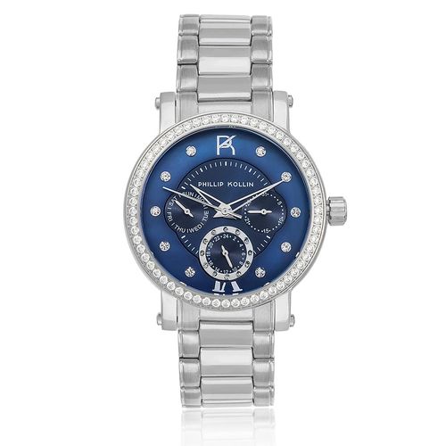 Relógio Feminino Phillip Kollin Bali ZY28190F Silver Blue