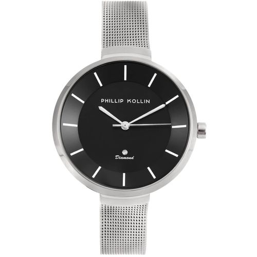 Relógio Feminino Phillip Kollin Ibiza Zw28049t Diamond Silver Black