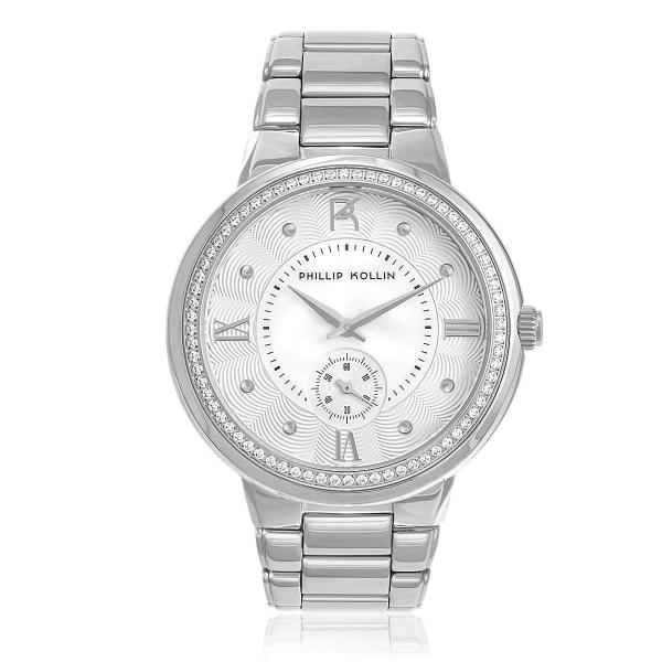 Relógio Feminino Phillip Kollin St. Maarten Silver White Zy28172q Prata