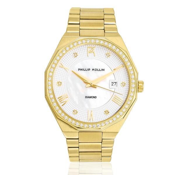 Relógio Feminino Phillip Kollin St. Maarten ZY28163H Gold White