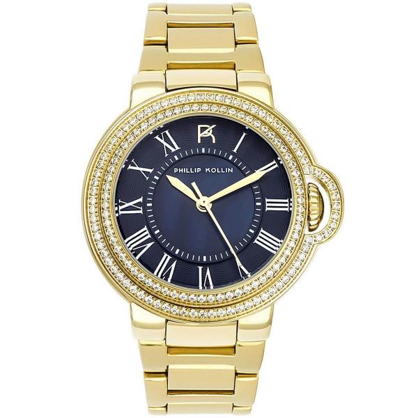 Relógio Feminino Phillip Kollin Zy28136a Malta Gold Blue