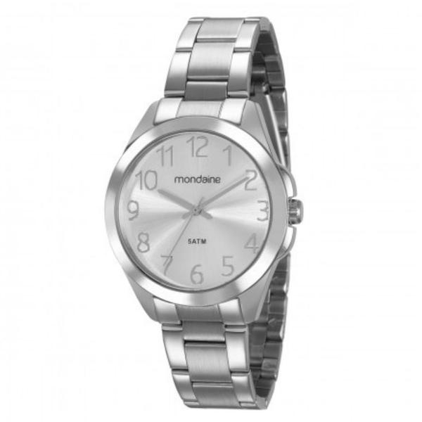 Relogio Feminino Prata Analogico Mondaine Original + NF