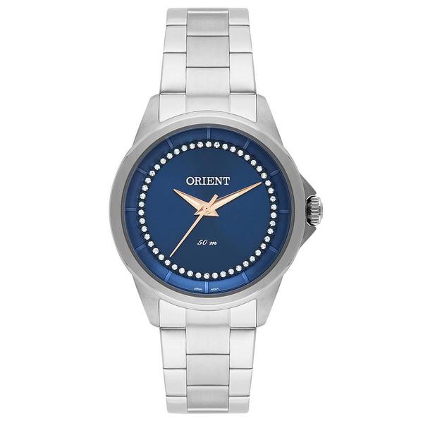 Relógio Feminino Prata Azul Fashion Orient Fbss0056 D1sx