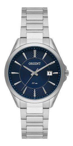 Relógio Feminino Prata Azul Orient Fbss1129 D1sx