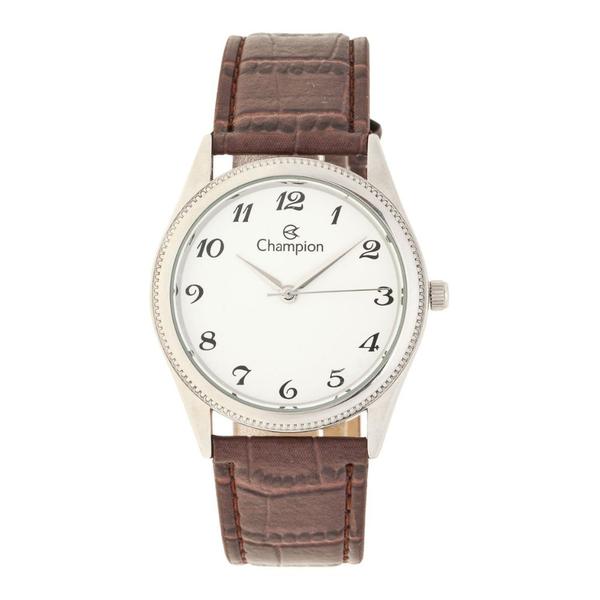 Relogio Feminino Prata Champion Pulseira de Couro Marrom 171