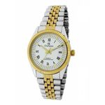 Relogio Feminino Prata com Dourado Numeros Romanos CH24777B