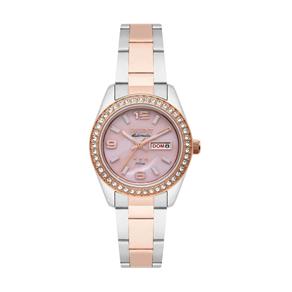 Relogio Feminino Prata e Rose Orient Pequeno Automatico