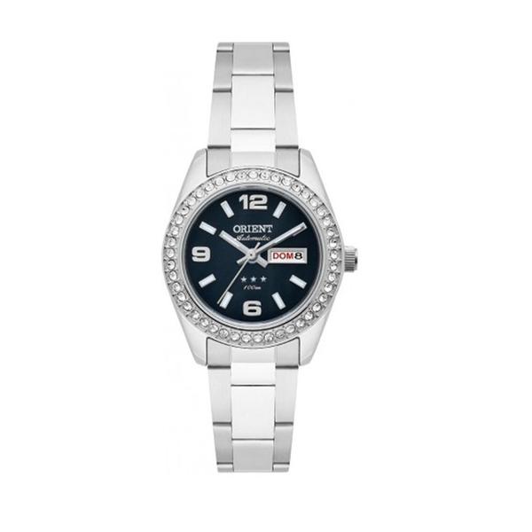 Relógio Feminino Prata Orient 559ss008 P2sx Swarovski