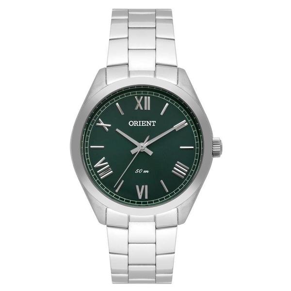 Relogio Feminino Prata Orient Fundo Verde FBSS0070 E3SX