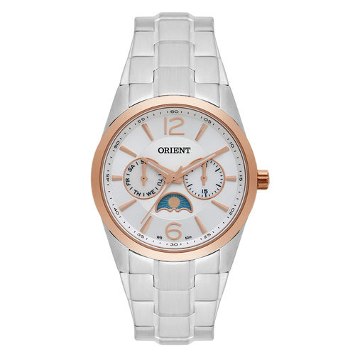 Relogio Feminino Prata Orient Multifunção Rose Ftssm037 S2sx