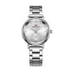 Relogio Feminino Prata Philiph London Pulseira Aço Prateado