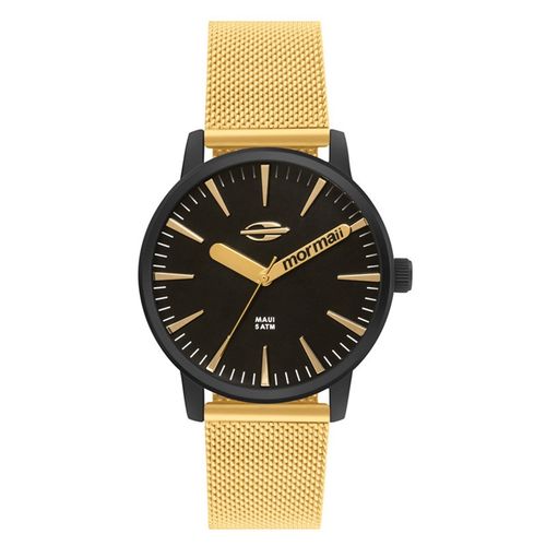 Relogio Feminino Preto com Dourado Mormaii Mo2036hz/4p