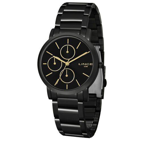 Relogio Feminino Preto Multinfunção Lince LMN4568L P1PX