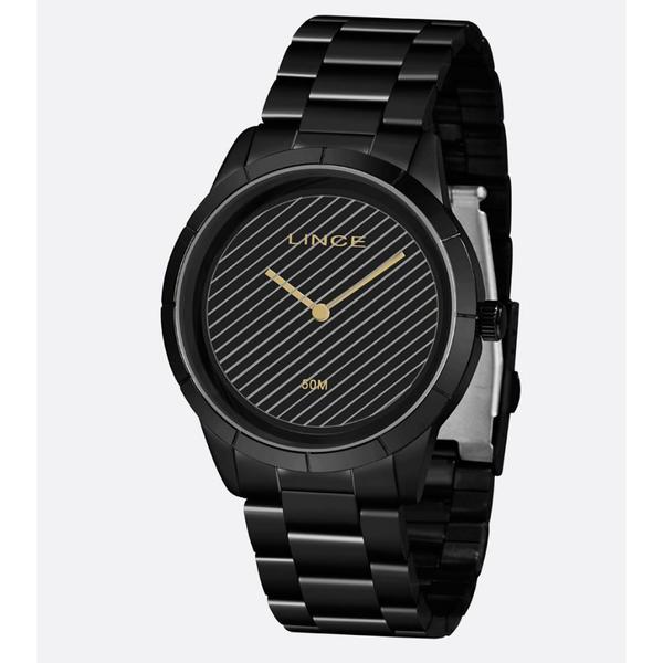 Relogio Feminino Preto Sem Numeros Lince Original+NF - Lincce