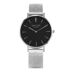 Relógio Feminino Pulseira Aço Inoxidável Prata - James Cook - Modelo Black Portland