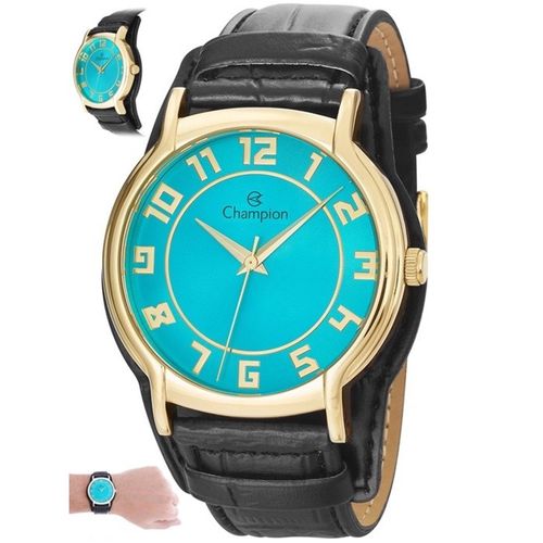 Relogio Feminino Pulseira de Couro Champion Cn20319f