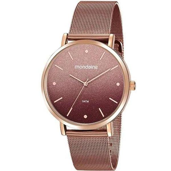 Relogio Feminino Pulseira Esteira Chocolate Mondaine 53873lpmvxe2