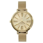 Relogio Feminino Pulseira Esteira Dourado Euro Eu2036ypr/4d