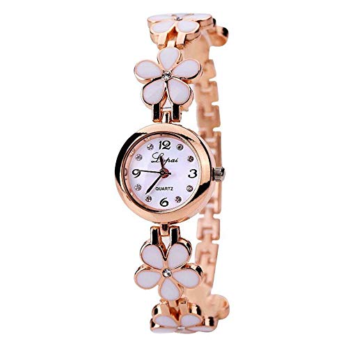 Relógio Feminino Pulseira Flor Quartzo Bracelete Analógico