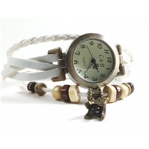 Relógio Feminino Pulseira Pingente Branco