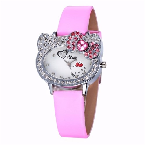 Relógio Feminino Pulso Hello Kitty Ceasuri Enfant Luxo