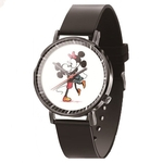 Relógio Feminino Pulso Preto Mickey Mouse Minnie Disney 05