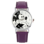 Relógio Feminino Pulso Roxo Escuro Analógico Mickey Disney