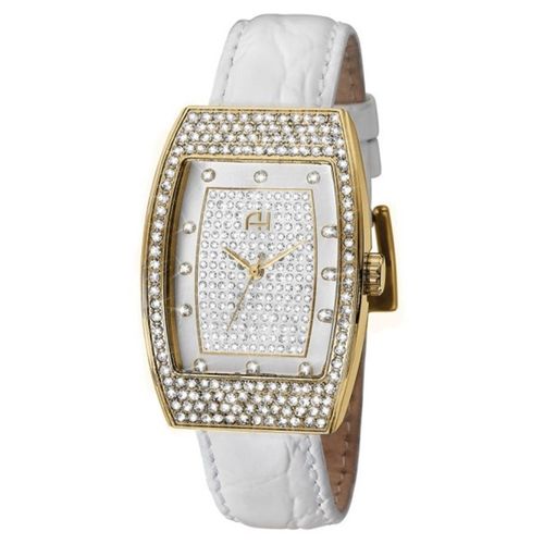 Relogio Feminino Quadrado Dourado Ana Hickmann com Pedras