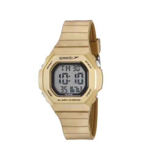 Relógio Feminino Quadrado Dourado Digital Esportivo Speedo