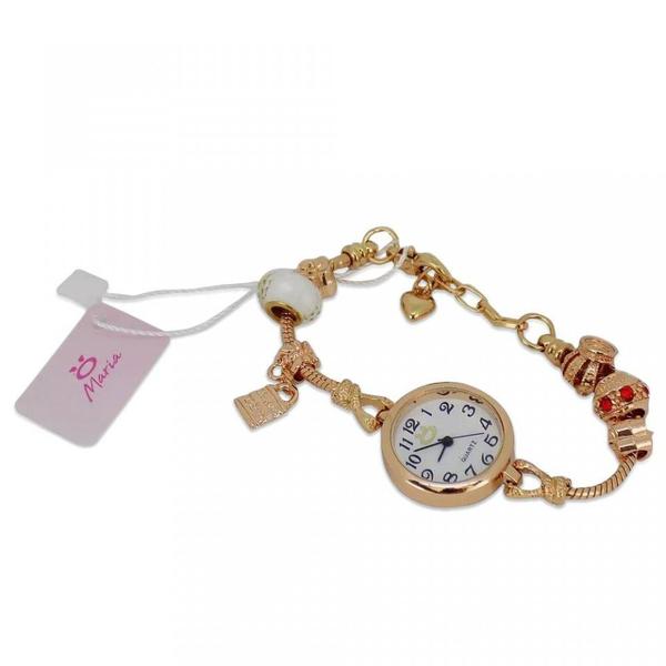Relógio Feminino Quartz Dourado Pulseira Ajustável - Orizom