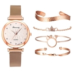 Relógio Feminino Rose Gold Importado Com Acessórios