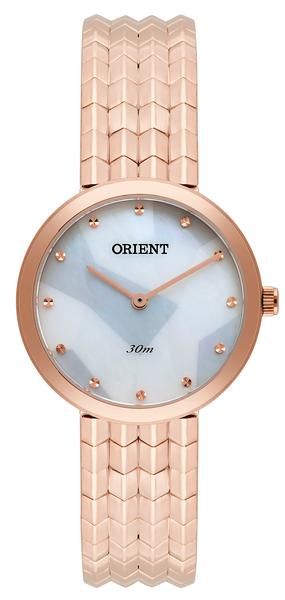 Relogio Feminino Rose Gold Orient Fundo Madreperola Mosaico