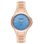 Relogio Feminino Rose Gold Orient Fundo Madrepérola Pedras