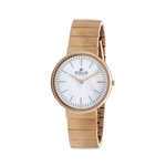 Relogio Feminino Rose Gold Ultra Fino Slim Fundo Madrepérola