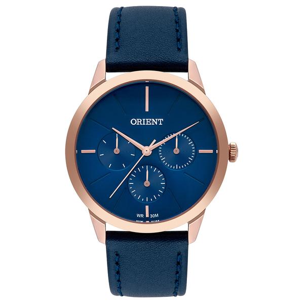 Relogio Feminino Rose Pulseira Couro Multifunçao Orient