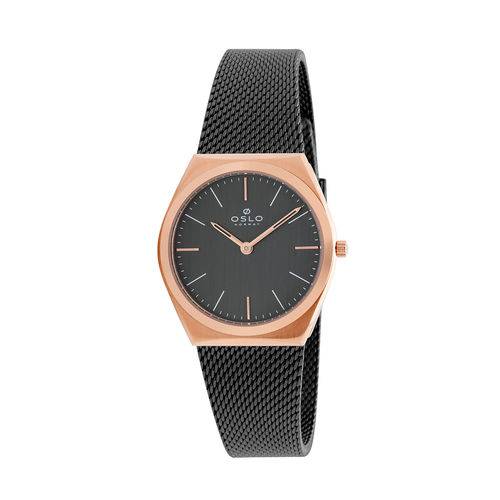 Relogio Feminino Rosé Slim Ultra Fino com Grafite Luxo