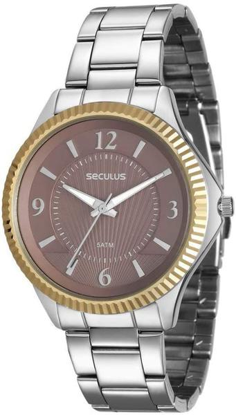 Relógio Feminino Seculus 20545L0SVNS3 Prata com Dourado