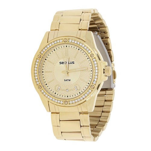 Relógio Feminino Seculus 5ATM Dourado 22047